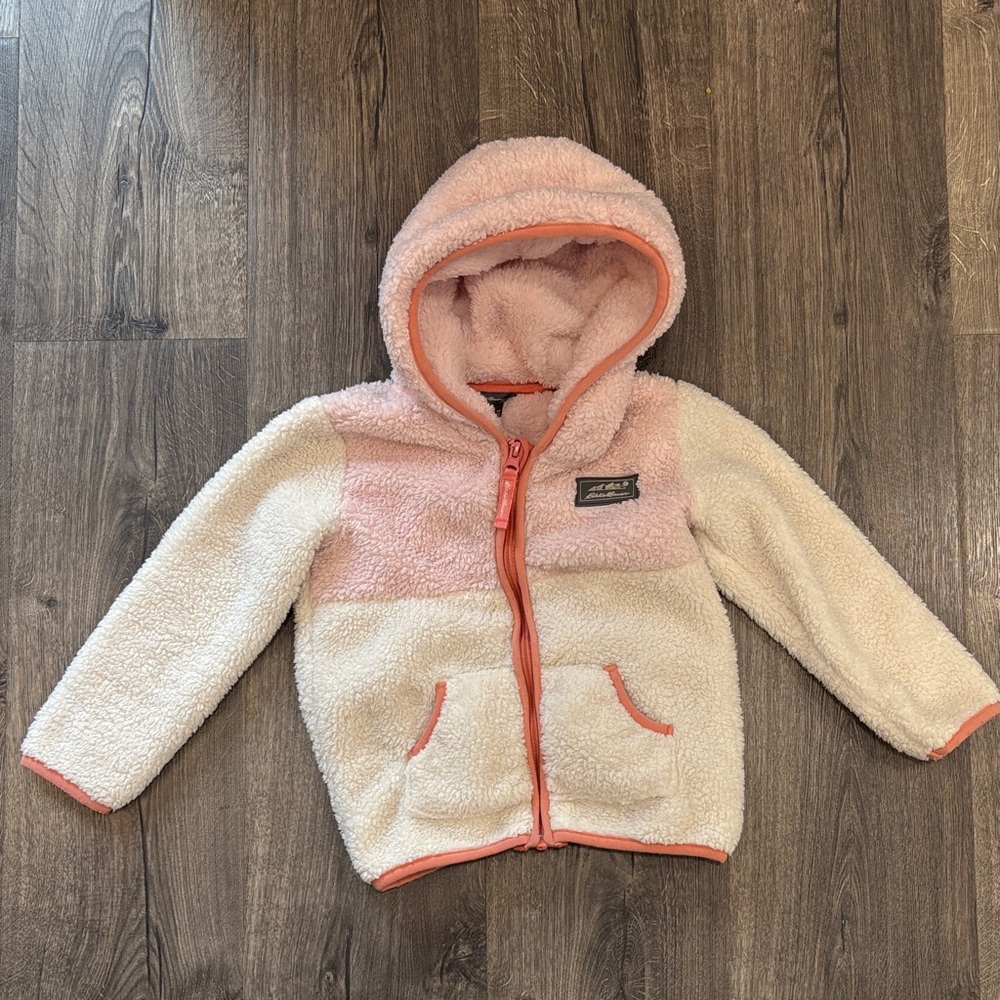 Eddie Bauer Pink and Cream Kids Hoodie